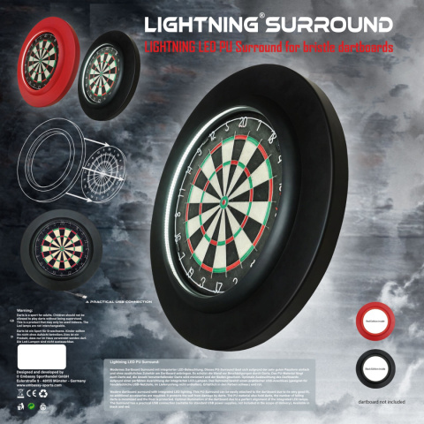 Bull's Lightning LED PU Surround black