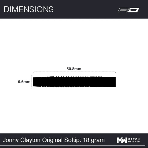 Red Dragon Jonny Clayton Original 18g - 90% Wolfram - Soft Red Dragon Jonny Clayton Original 18g - 90% Wolfram - Soft