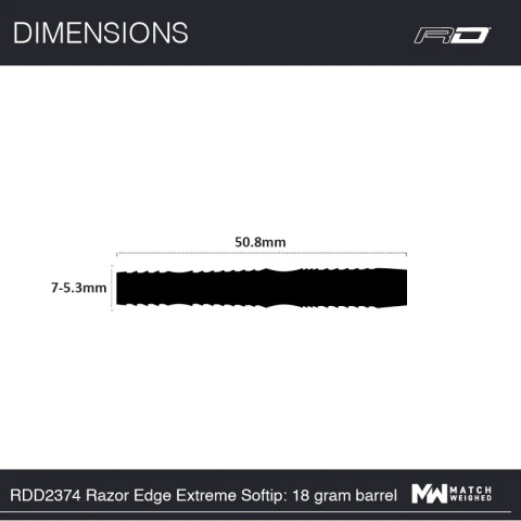 Red Dragon Razor Edge Extreme 18g - 90% Wolfram - Soft Red Dragon Razor Edge Extreme 18g - 90% Wolfram - Soft