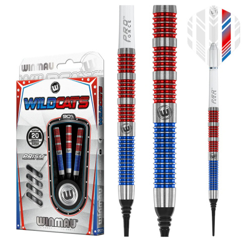 Winmau Wildcats 18 gram barrel/20 gram full - 90% Wolfram - Soft Winmau Wildcats 18 gram barrel/20 gram full - 90% Wolfram - Soft