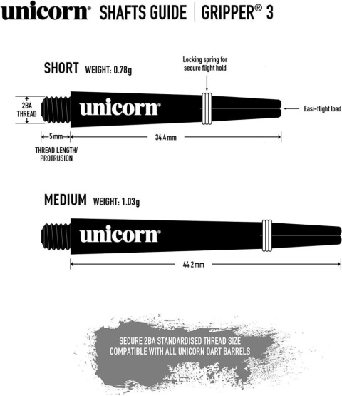 Unicorn Gripper 3 shaft black Unicorn Gripper 3 shaft black