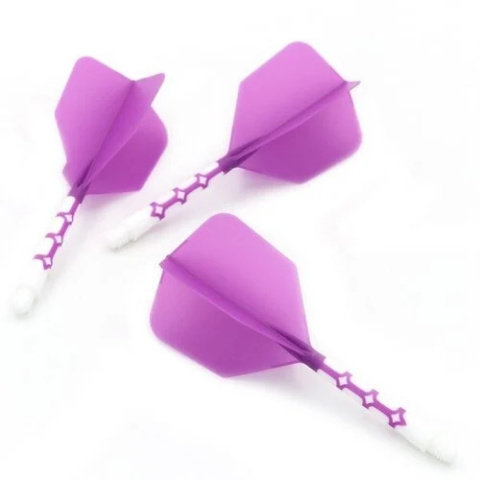 Cuesoul - ROST T19 Integrated Dart Flights - Big Wing - Purple White Cuesoul - ROST T19 Integrated Dart Flights - Big Wing - Purple White