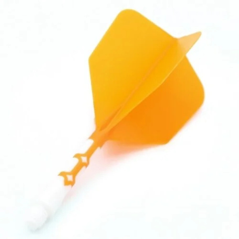 Cuesoul - ROST T19 Integrated Dart Flights - Big Wing - Orange White Cuesoul - ROST T19 Integrated Dart Flights - Big Wing - Orange White