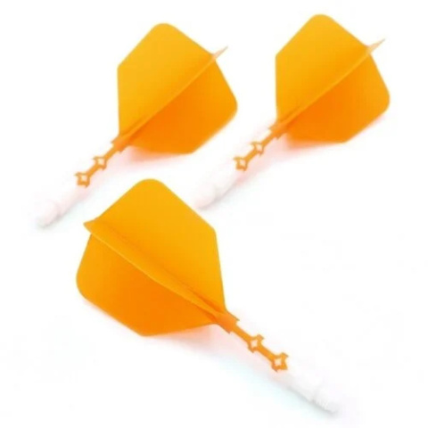 Cuesoul - ROST T19 Integrated Dart Flights - Big Wing - Orange White Cuesoul - ROST T19 Integrated Dart Flights - Big Wing - Orange White