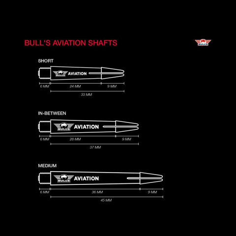 Shafty aluminiowe Bull's NL Aviation Shafty aluminiowe Bull's NL Aviation