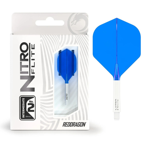 Piórka Red Dragon Nitro Flite System White Blue NO2 Piórka Red Dragon Nitro Flite System White Blue NO2