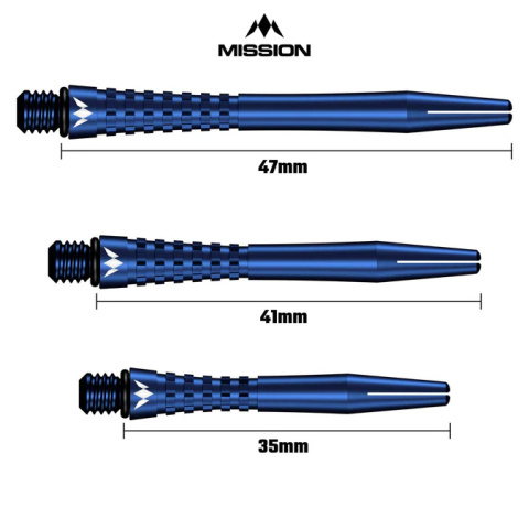 Shafty Mission Atom13 Anodised Metal Gripped Blue Shafty Mission Atom13 Anodised Metal Gripped Blue