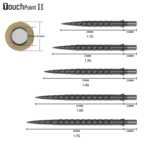Groty Cuesoul Touch Point II Titanium Coated V-Cut GZ7 Rainbow