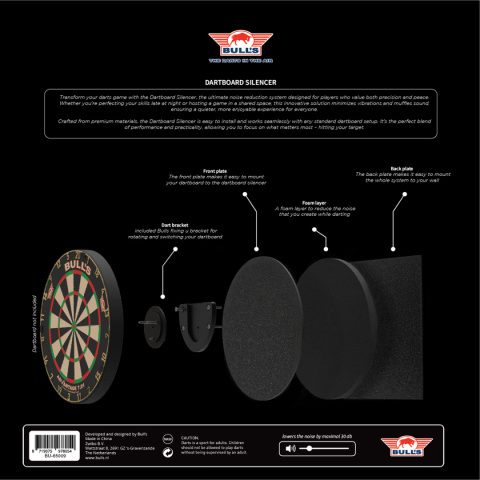 Bull's Dartboard Silencer Tłumik do tarczy wyciszenie Bull's Dartboard Silencer Tłumik do tarczy wyciszenie