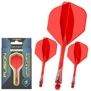 Winmau Fusion Integrated Flight & Shaft System Fluoro RED