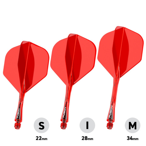 Winmau Fusion Integrated Flight & Shaft System Fluoro RED Winmau Fusion Integrated Flight & Shaft System Fluoro RED