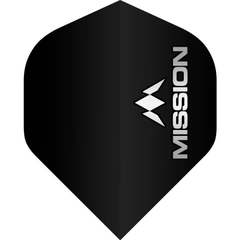 Piórka Mission Logo Dart Flights 100 Micron standard Black Piórka Mission Logo Dart Flights 100 Micron standard Black
