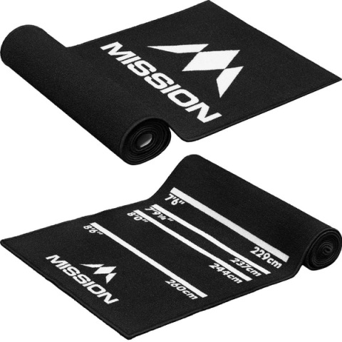 Mission Carpet Dart Mat non slip back Black