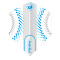 Winmau Prism Zeta White & Blue Flight Bigwing