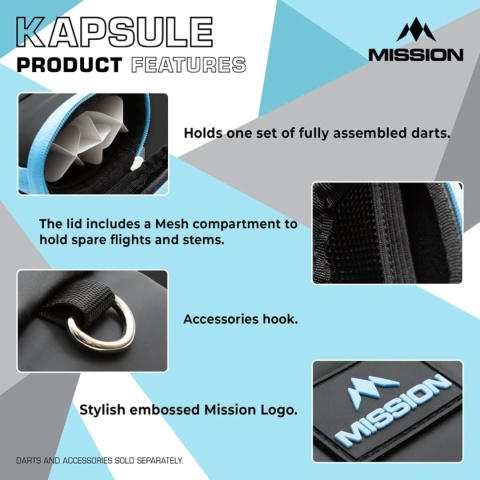 Mission Mission Kapsule Black Blue Etui na lotki Mission Mission Kapsule Black Blue Etui na lotki
