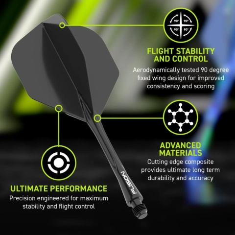 Winmau Fusion Solid Black NO6 Winmau Fusion Solid Black NO6