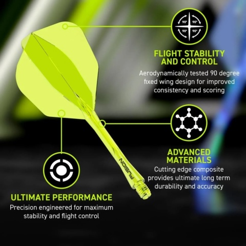 Winmau Fusion Neon Yellow NO6 Winmau Fusion Neon Yellow NO6
