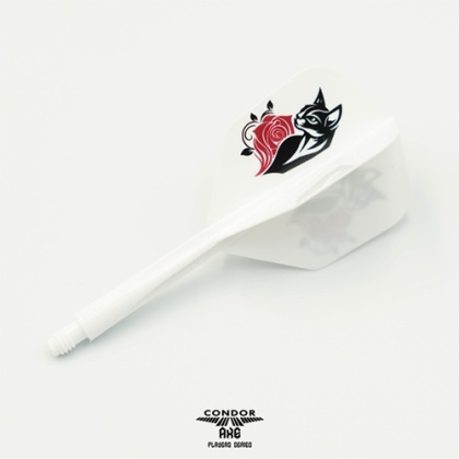 Letky CONDOR AXE BLACK CAT — Natsumi Iwata Player Model — Bílá [Small]