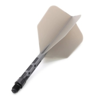 CUESOUL ROST T19 INTEGRATED DART FLIGHTS - Big Wing - Grey Black