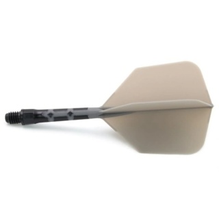 CUESOUL ROST T19 INTEGRATED DART FLIGHTS - Big Wing - Grey Black