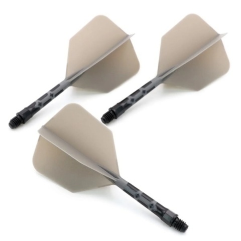 Cuesoul - ROST T19 Integrated Dart Flights - Big Wing - Grey Black