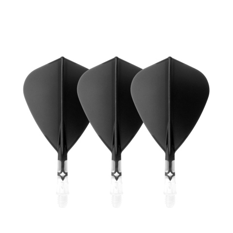 Cuesoul ROST T19 Integrated Dart Flights - Kite - Black