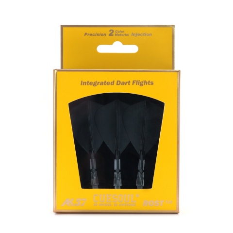 Cuesoul ROST T19 Integrated Dart Flights - Kite - Black