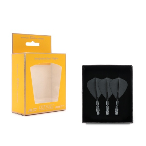 Cuesoul ROST T19 Integrated Dart Flights - Kite - Black