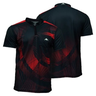 Mission Darts Orb Dart Shirt – Collarless – Lightweight – Black & Red