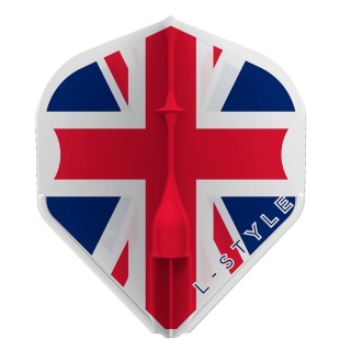 Piórka do darta L-Style L1EZ Union Jack – Białe