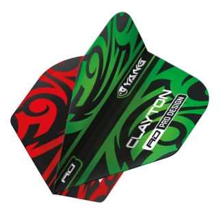 Piórka do darta Red Dragon Jonny Clayton Yin Yang Red Green