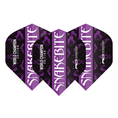 Piórka do darta Red Dragon Peter Wright Snakebite World Champion 2020 Black