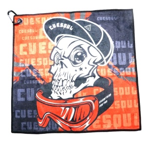 Cuesoul Dart Towel Skull + carabiner 35/35