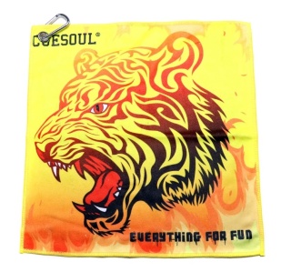 Cuesoul Dart Towel Tiger + carabiner 35/35