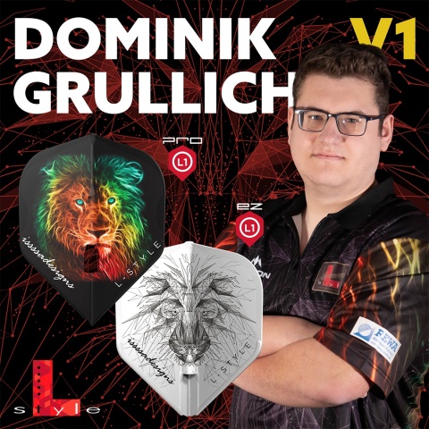 Dart Flights L-style L1EZ Standard Dominik Grullick Ver.1 White N02