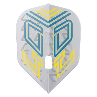 Dart Flights L-style L3PRO Shape Oskar Lukasiak Clear White
