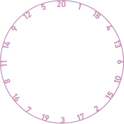 Zestaw 5 Obręczy Numerycznych Bull's Kolorful Matt Number Ring
