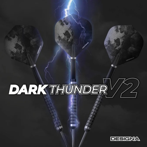 Lotki Designa Dark Thunder V2 – Steel Tip – Czarne