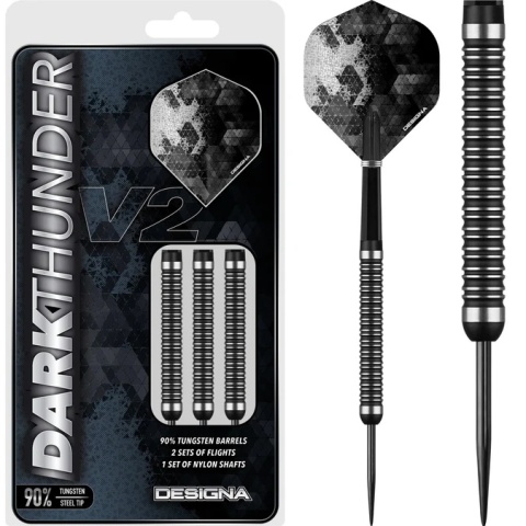 Lotki Designa Dark Thunder V2 – Steel Tip – Czarne