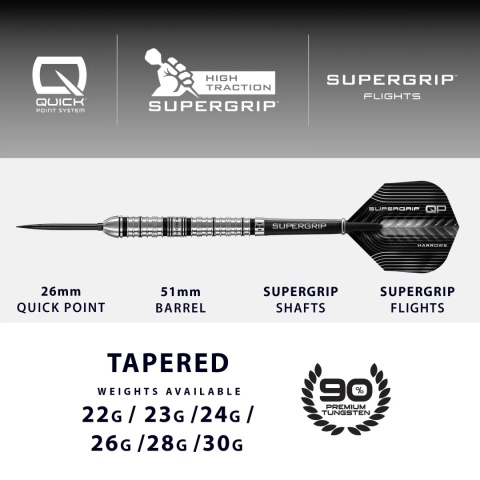 Lotki Harrows Supergrip Tapered Quick Point 90% Lotki Harrows Supergrip Tapered Quick Point 90%