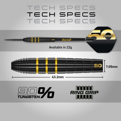 Lotki Red Dragon Luke Humphries 50 Years Anniversary Limited Edition 90%