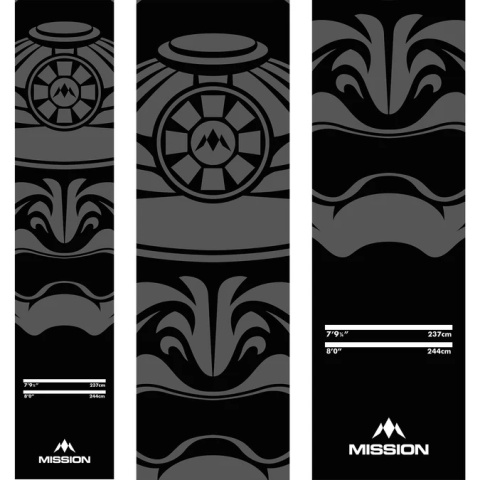 Mission Carpet Darts Mat – Protiskluzový Spod – Rozměr: 290 cm × 60 cm – Vzor: Samurai