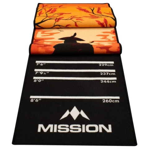Mission Carpet Darts Mat – Protiskluzový Spod – Rozměr: 290 cm × 60 cm – Vzor: Ronin