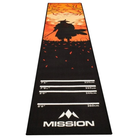 Mission Carpet Darts Mat – Protiskluzový Spod – Rozměr: 290 cm × 60 cm – Vzor: Ronin