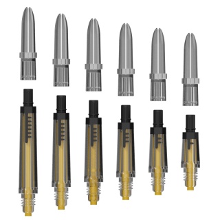 Shafty Cuesoul KOFF Carbon żółte mocne wymienne topy