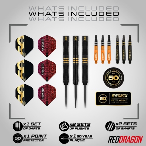 Lotki Red Dragon Peter Wright 50 Years Anniversary Limited Edition 90%