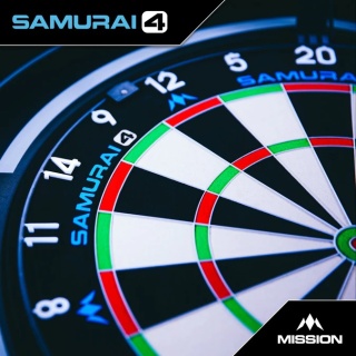 Mission Samurai 4 Dartboard – Profesjonalna Tarcza do Darta – White Spider