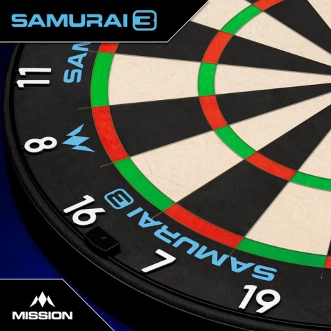 Mission Samurai 3 Dartboard – Profesjonalna Tarcza do Darta – Knife Wire – Black Number Ring Mission Samurai 3 Dartboard – Profesjonalna Tarcza do Darta – Knife Wire – Black Number Ring