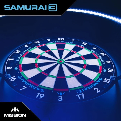 Mission Samurai 3 Dartboard – Profesjonalna Tarcza do Darta – Knife Wire – Black Number Ring Mission Samurai 3 Dartboard – Profesjonalna Tarcza do Darta – Knife Wire – Black Number Ring