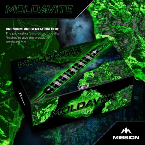 Mission Moldavite – Lotki Steel Tip – 95% Wolframu – Czarno-Zielone